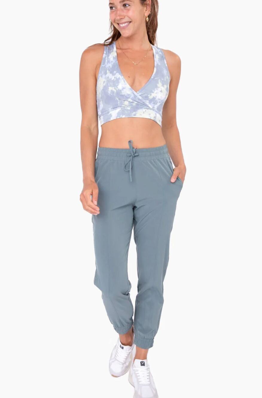 Mono B - Essential Athleisure Joggers Blue Green Medium NWT